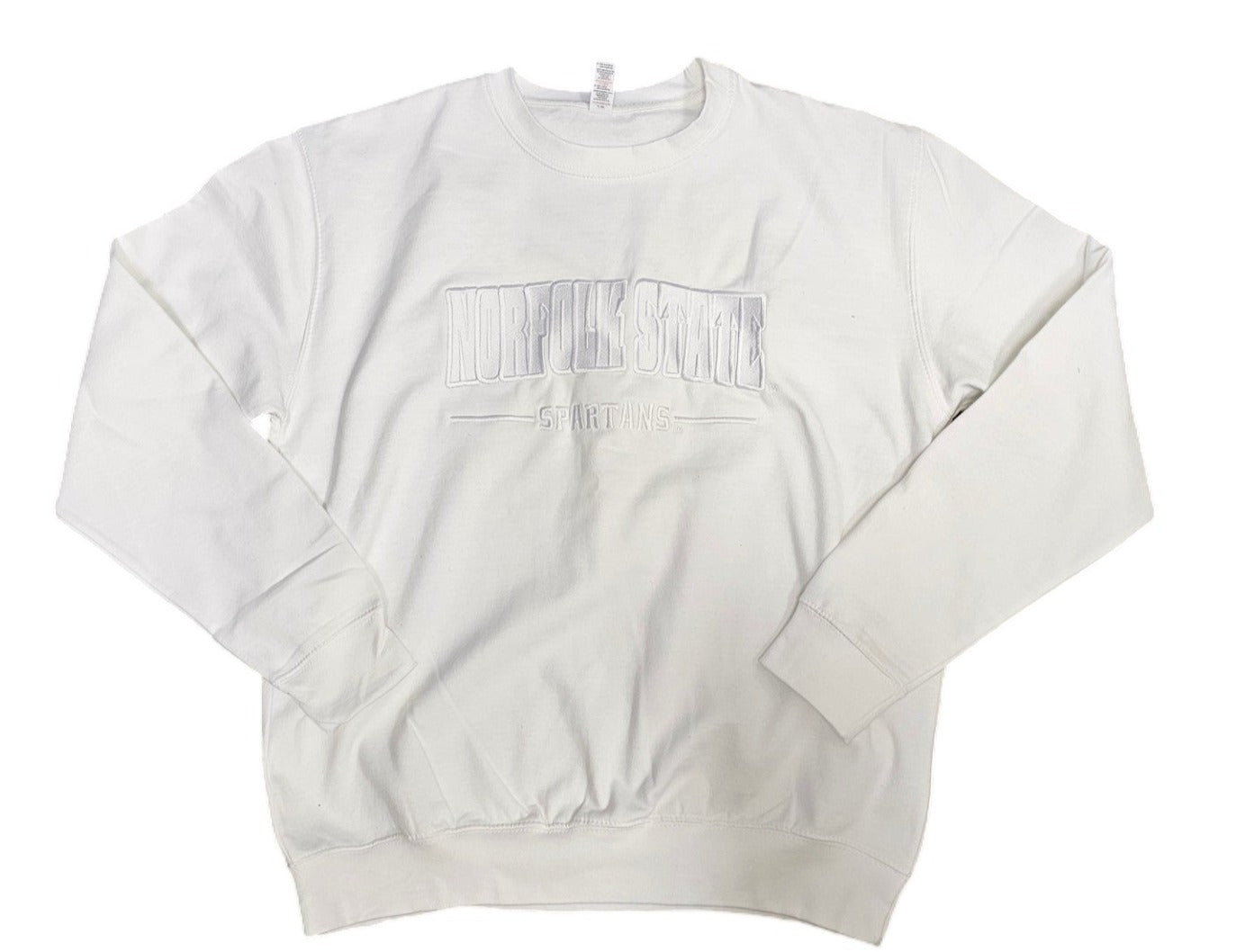Norfolk State University Tone on Tone Embroidered Crewneck Sweat