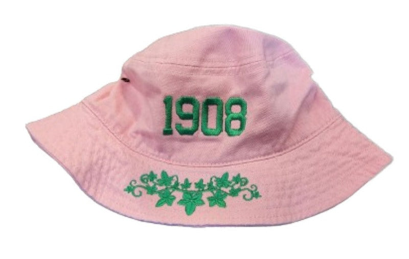 AKA Embroidered 1908 with Ivy Leaf Vine Bucket Cap