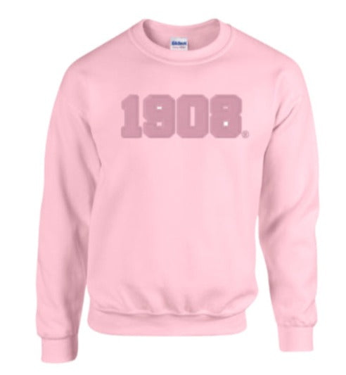 AKA 1908 Pink on Pink Embroidered Pullover | Sweatshirt