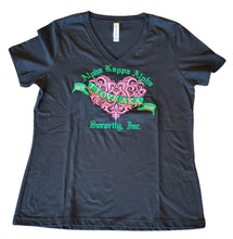 Load image into Gallery viewer, AKA You Know Where My Heart Lies | V Neck Shirt Ladies cut
