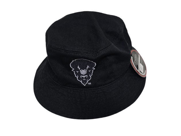 HU Bison Head Black on Black Bucket Cap