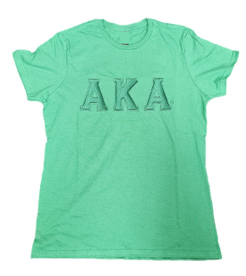 AKA Tone on Tone Crewneck Embroidered Tee
