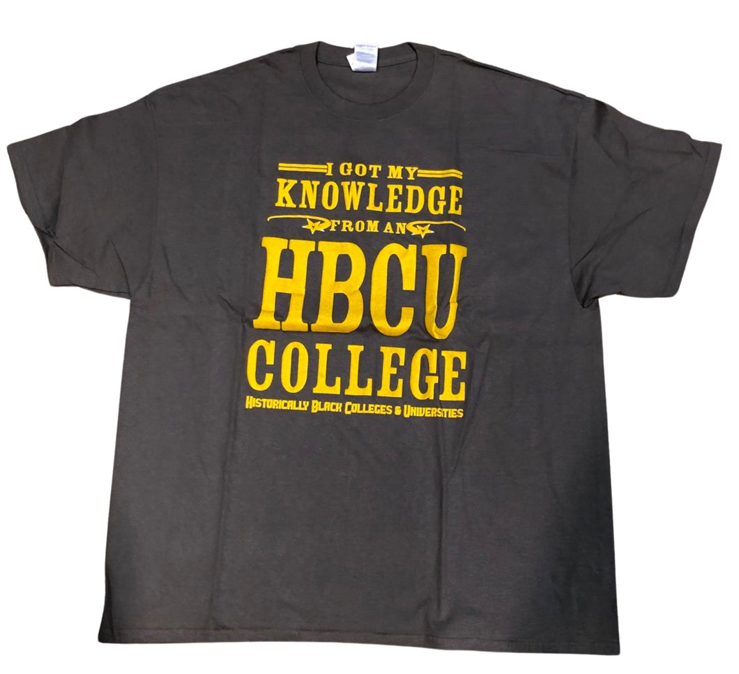 HBCU I Got My Knowledge From A HBCU College Brown & Gold Tee