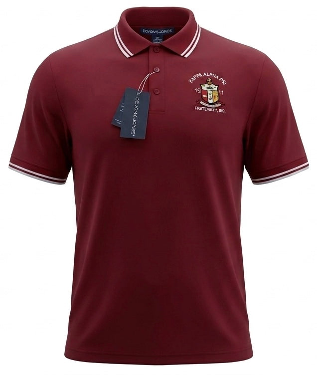 Classic Maroon Polo with Collegiate Crest