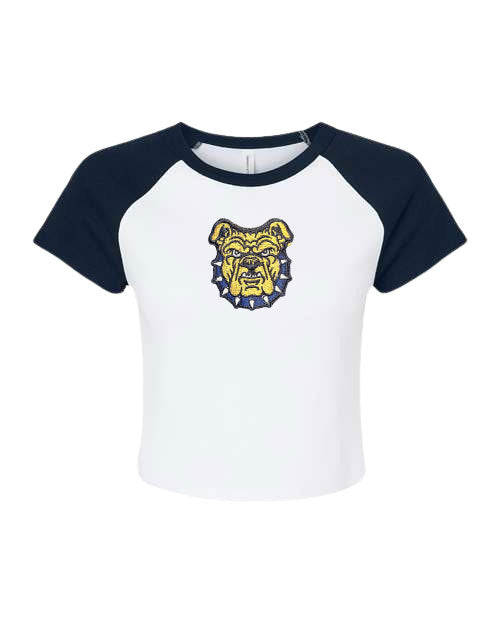 NC A&T Raglan Fitted Aggie Dog Face Crop Top Tee