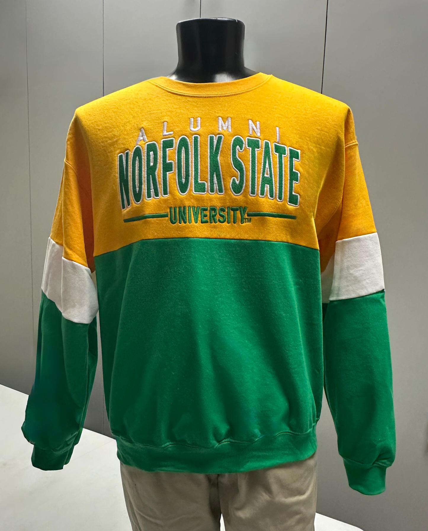 Norfolk State University Horizontal Color block Crewneck
