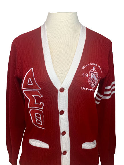 ΔΣΘ Embroidered Varsity Cardigan