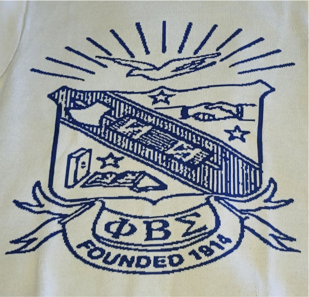 ΦΒΣ Jacquard Heavy Knit Shield Sweater