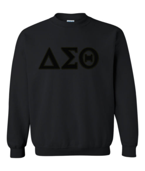 DST Greek Letters Only Tone on Tone Crew Neck Unisex Sweatshirt