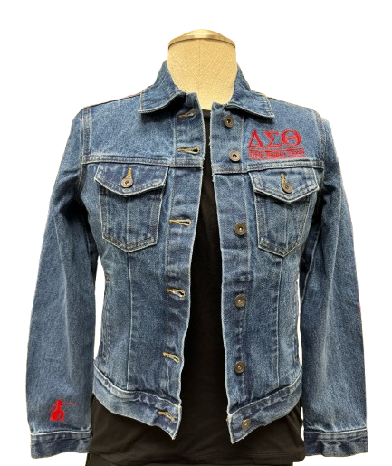 Delta Sigma Theta Dark Wash Denim Jacket