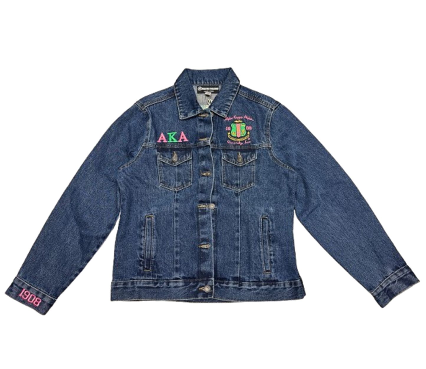 Alpha Kappa Alpha Embroidered Denim Jacket