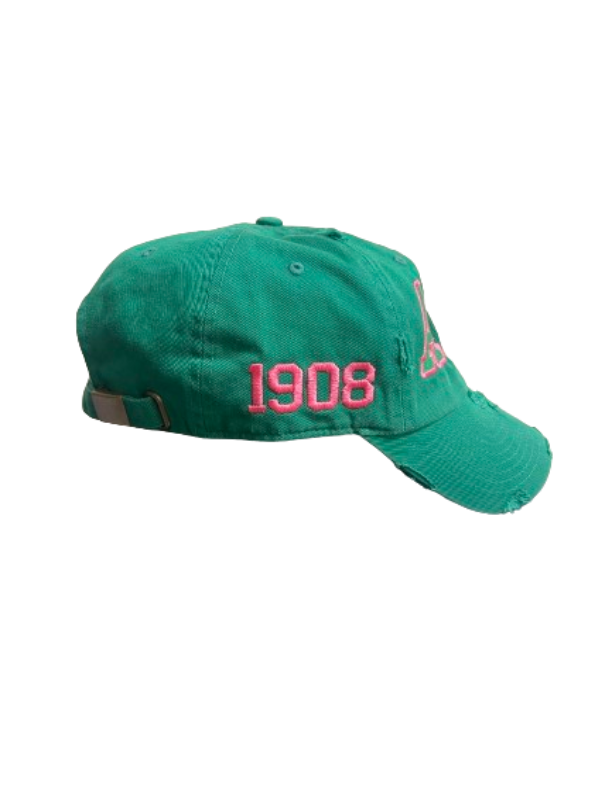 AKA Green Distressed Adjustable Cap