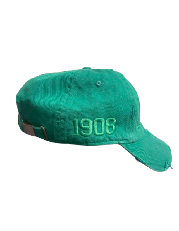 AKA Green on Green Distressed Adjustable Cap