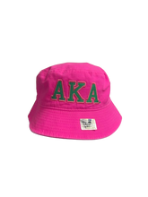 Load image into Gallery viewer, AKA Embroidered Bucket Hat Pink
