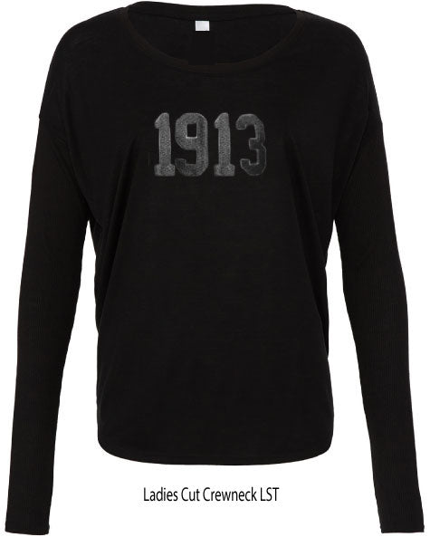 ΔΣΘ 1913 Tone on Tone Embroidered Long Sleeve Shirt