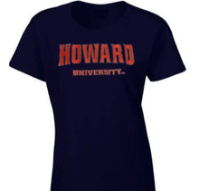 Load image into Gallery viewer, Howard University Embroidered Ladies Cut T-shirt
