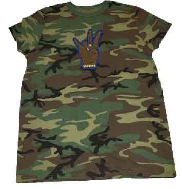 Sigma Gamma Rho Embroidered Chenille Hand Symbol Tee