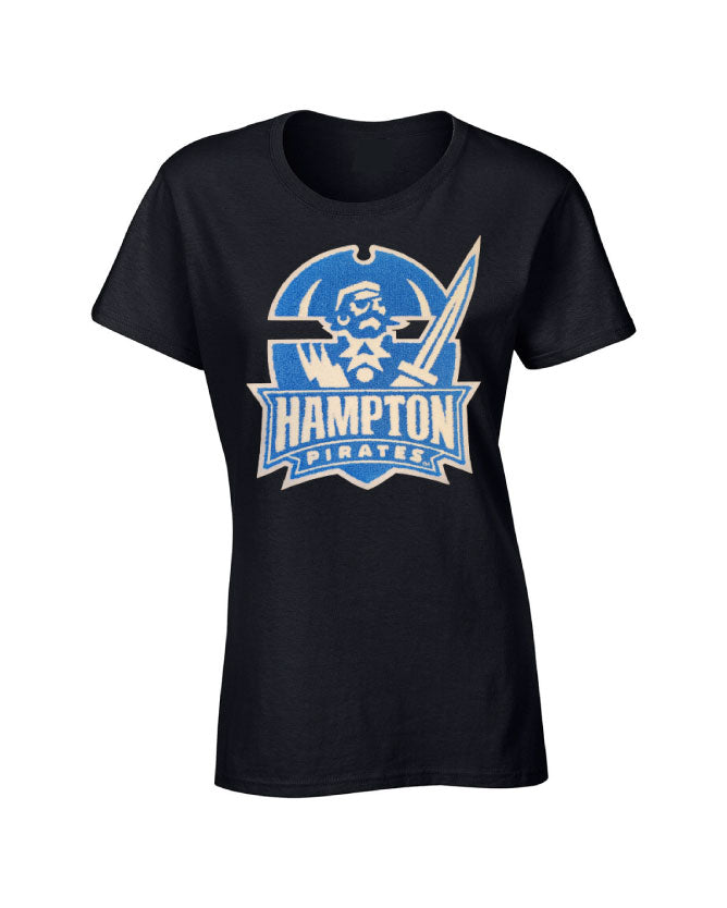 Hampton University | Embroidered Chenille Ladies Cut Crewneck T-shirt