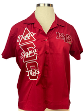 Load image into Gallery viewer, Delta Sigma Theta Short Sleeve Camp Button-Down Shirt
