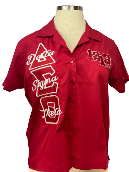 Delta Sigma Theta Short Sleeve Camp Button-Down Shirt
