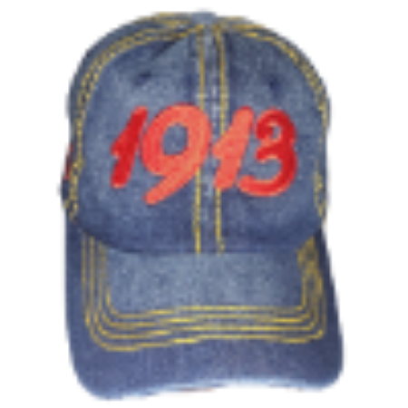 DST Denim 1913 TR Gold Stitch Denim Cap (Blue Denim)