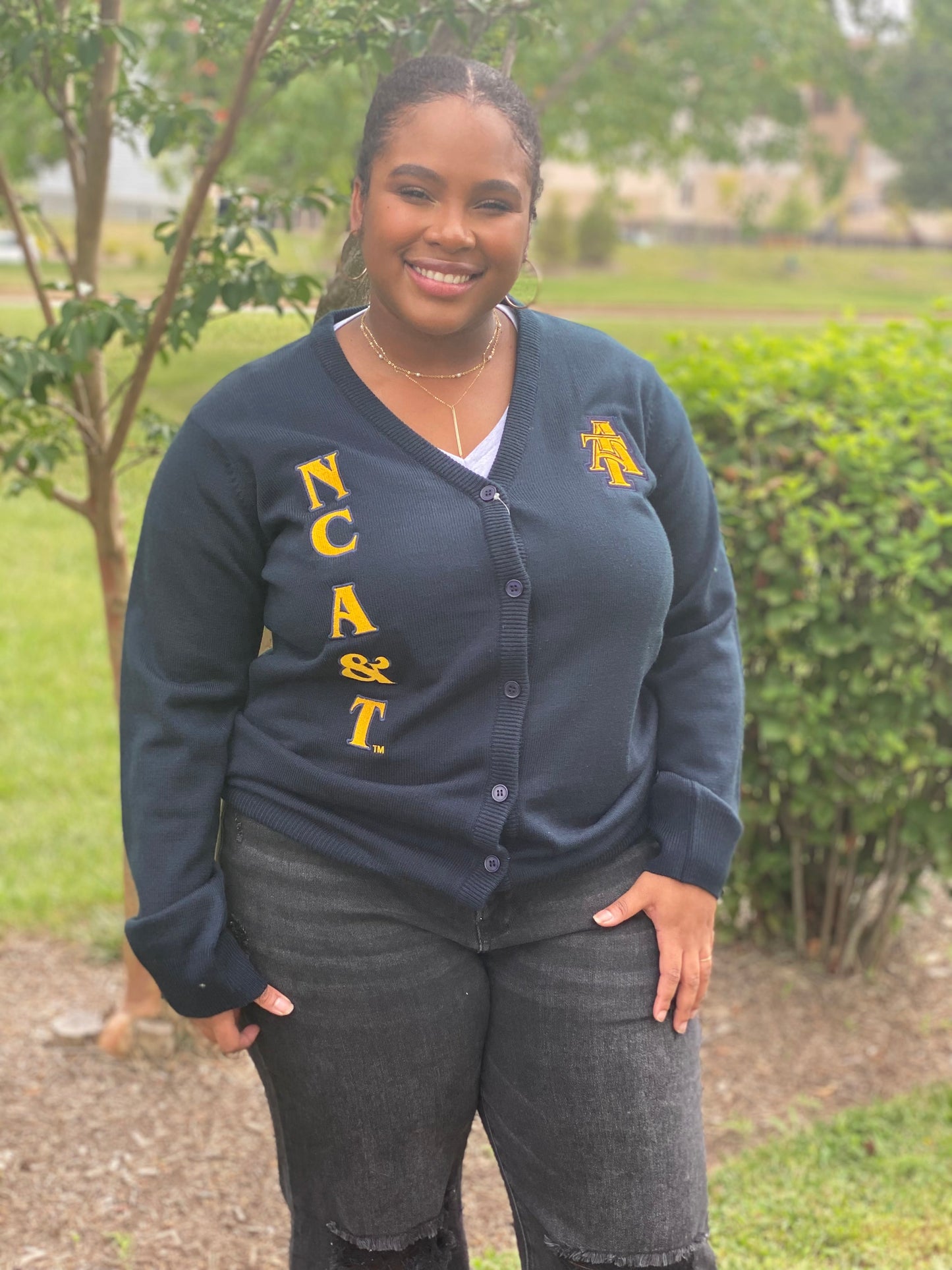 NC A&T Embroidered Cardigan