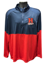 Load image into Gallery viewer, Howard University Color-Block | Embroidered 1/4 Zip Jacket
