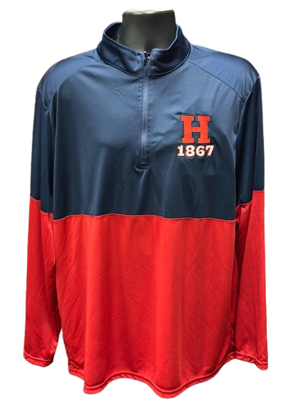 Howard University Color-Block | Embroidered 1/4 Zip Jacket