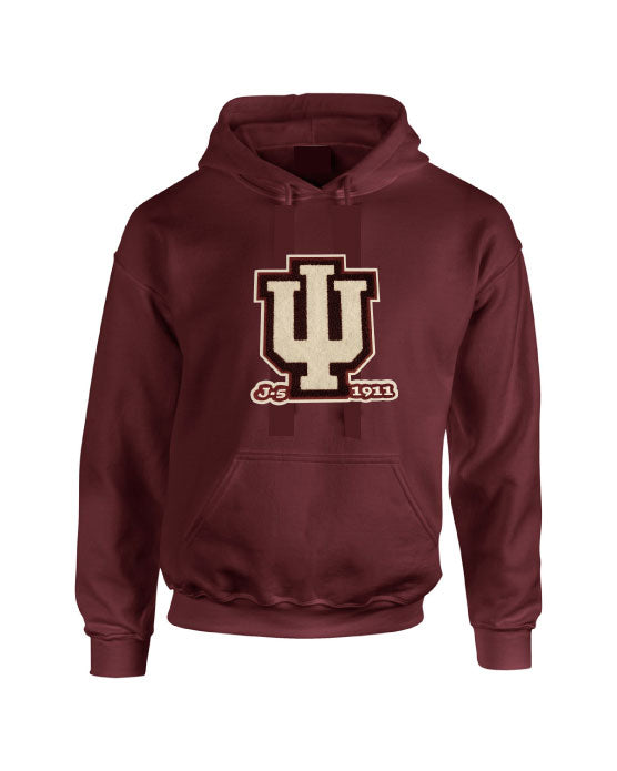 KΑΨ Chenille Indiana U J-5 1911 Hoodie