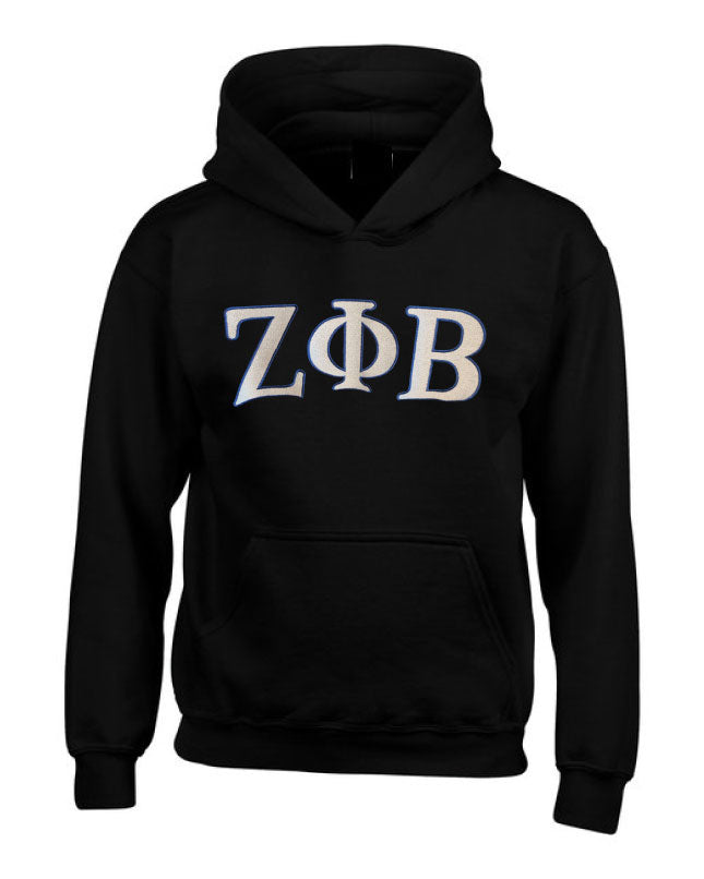 Zeta Phi Beta Embroidered Hoodie Sweatshirt Unisex Fit