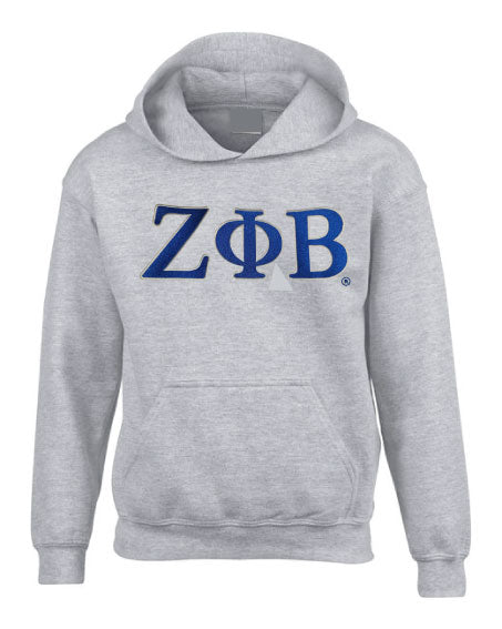 Zeta Phi Beta Embroidered Hoodie Sweatshirt Unisex Fit