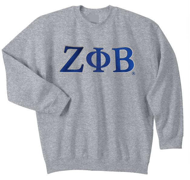 Zeta Phi Beta Embroidered Crewneck Sweatshirt Unisex Fit