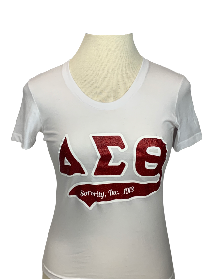 ΔΣΘ V-Neck Glitter Tee