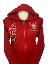 Load image into Gallery viewer, ΔΣΘ Embroidered Zipper Hoodie
