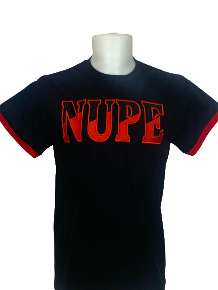 ΚΑΨ Embroidered Nupe Black & Red | Shirt – Heritage Treasures Inc