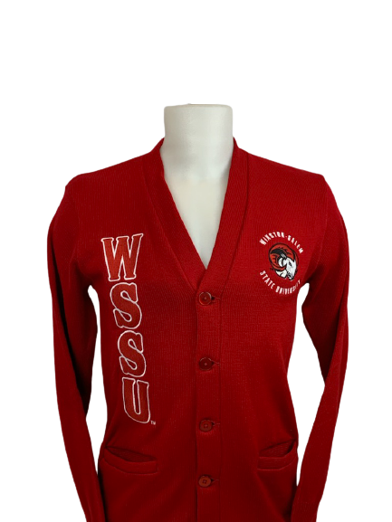WSSU Varsity Sweater Red | Embroidered Cardigan