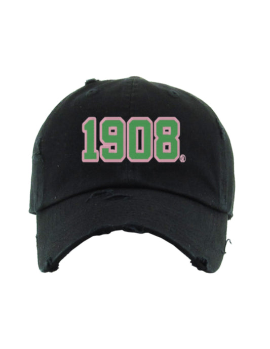 AKA Black 1908 Distressed Adjustable Cap