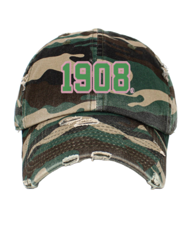 AKA Camo 1908 Distressed Adjustable Cap