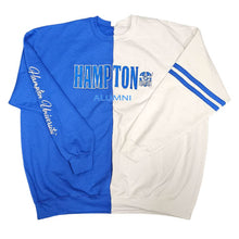 Load image into Gallery viewer, Hampton University Embroidered  Vertical Color Block | Crewneck Sweatshirt
