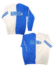 Load image into Gallery viewer, Hampton University Embroidered  Vertical Color Block | Crewneck Sweatshirt
