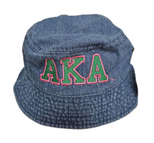 Load image into Gallery viewer, AKA Embroidered Bucket Cap Style 1
