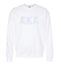 Load image into Gallery viewer, AKA Embroidered Greek Letter Tone on Tone Pullover | Sweatshirt
