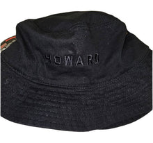Load image into Gallery viewer, HU Bison Head Black on Black Bucket Cap
