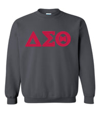 Load image into Gallery viewer, DST Greek Letters Only Red Stitch Crew Neck Unisex Sweatshirt
