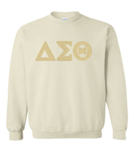 Load image into Gallery viewer, DST Greek Letters Only Tone on Tone Crew Neck Unisex Sweatshirt
