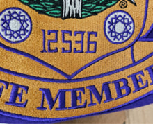 Load image into Gallery viewer, Omega Psi Phi Life Member Fully Embroidered Hoodie Purple
