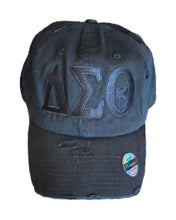 Load image into Gallery viewer, Delta Sigma Theta Distressed Cap Black
