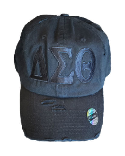 Delta Sigma Theta Distressed Cap Black