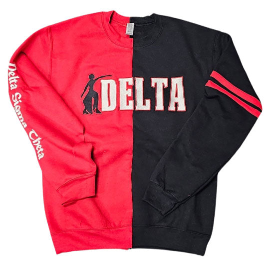 DST Split Colorblock Crewneck Sweatshirt