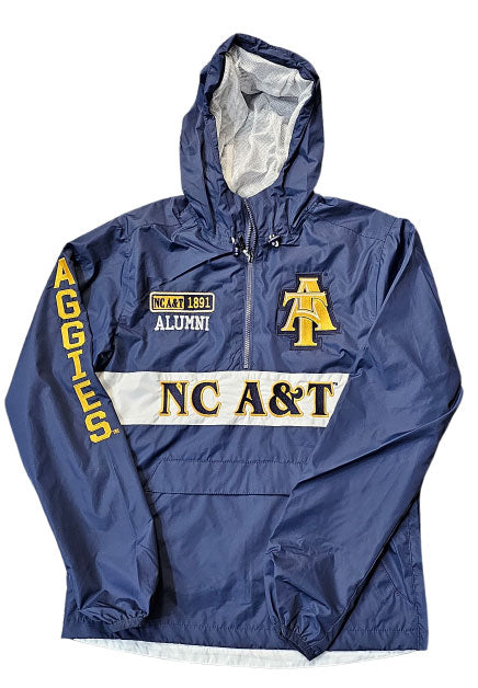 NC A&T Navy w/White Anorak Pullover